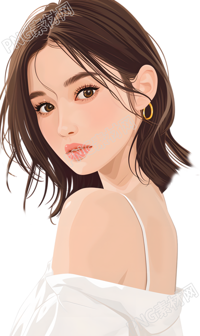 美女插画素材