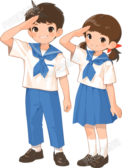 少先队敬礼插图