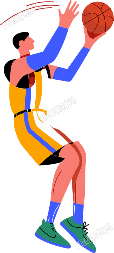 打篮球插画设计元素