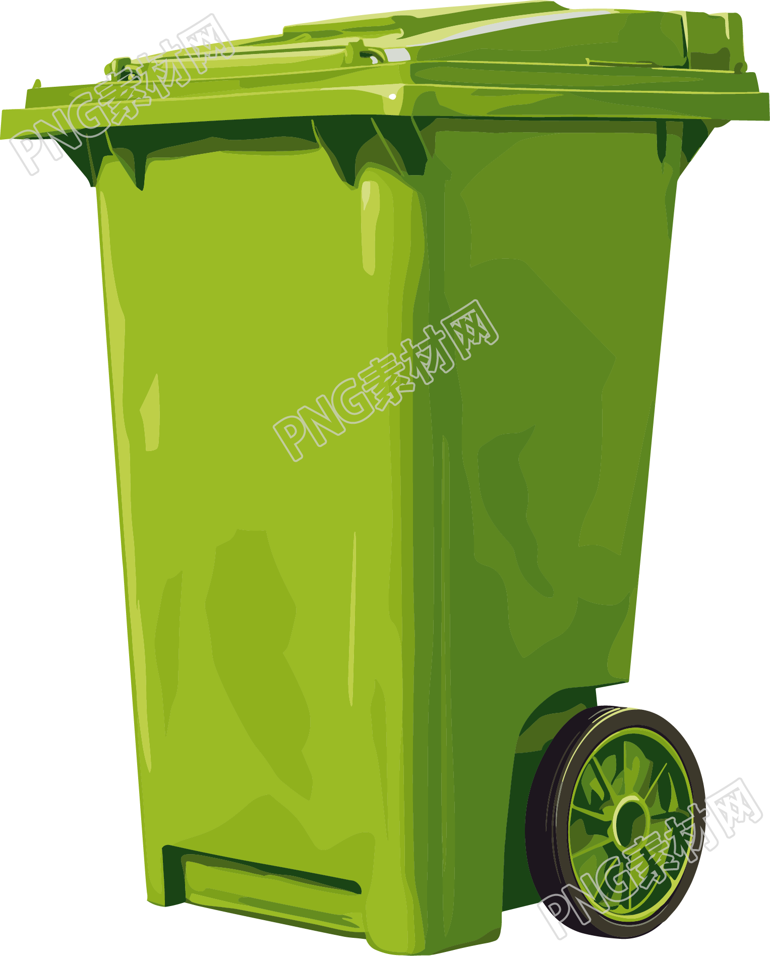 垃圾箱创意插画