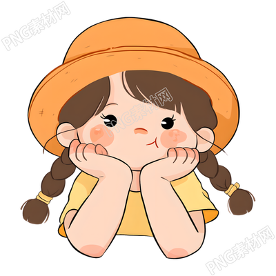 可爱女孩童趣插图