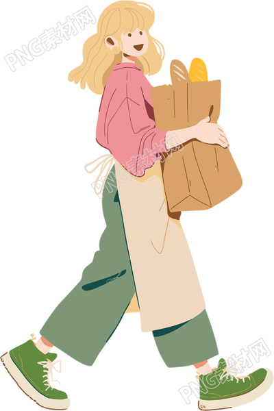 购物女孩小清新插图