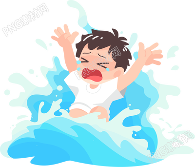 溺水男孩夏季防溺水插圖
