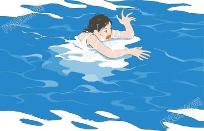 溺水男孩夏季防溺水插畫
