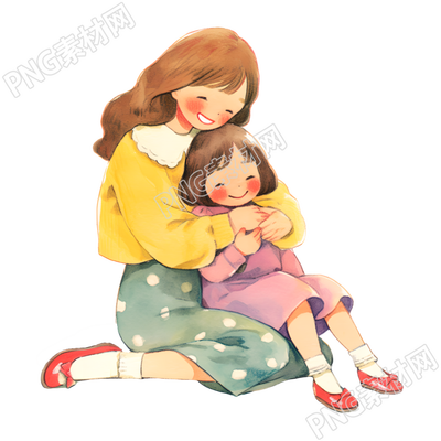 母女PNG商用素材