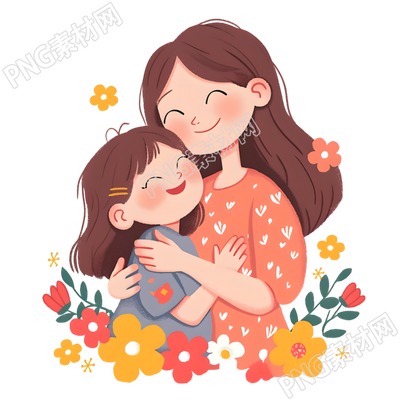 母女花朵插图