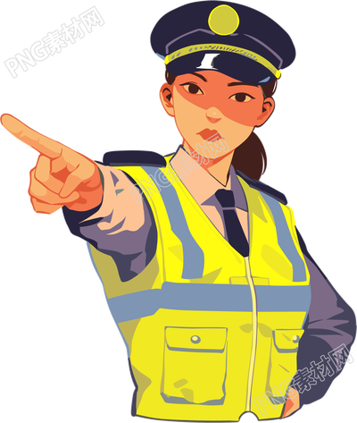 交警女警卡通素材