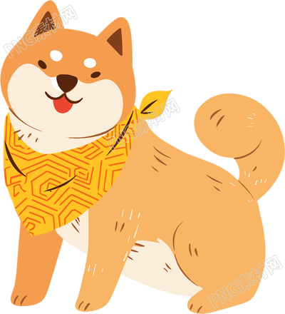 小狗柴犬可爱插图