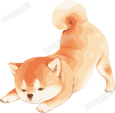 小狗简约插画