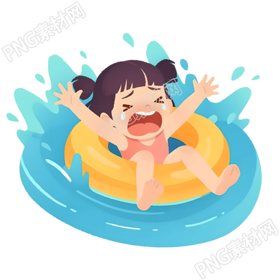 溺水女孩高清图形素材