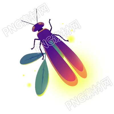 螢火蟲矢量插圖