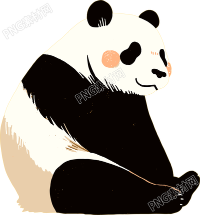 熊猫珍稀动物插图