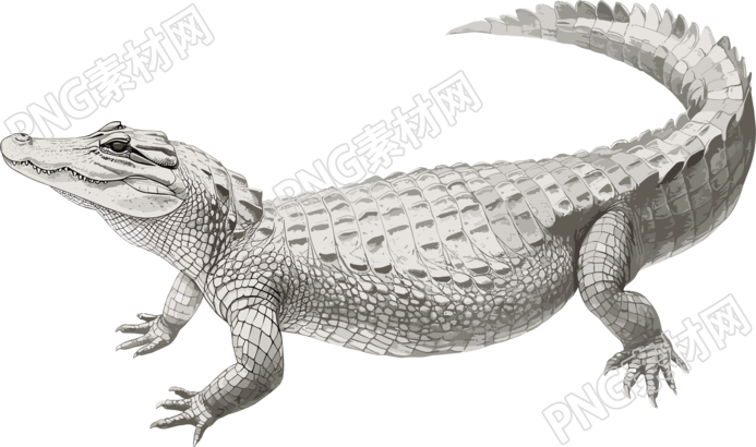 鳄鱼珍稀动物图形素材