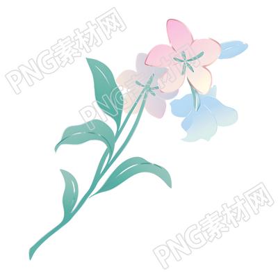 小花小清新PNG矢量插画
