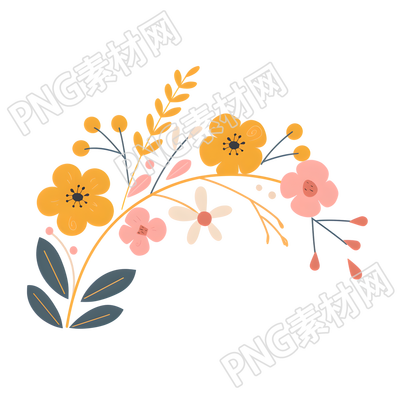 小花PNG向量插画