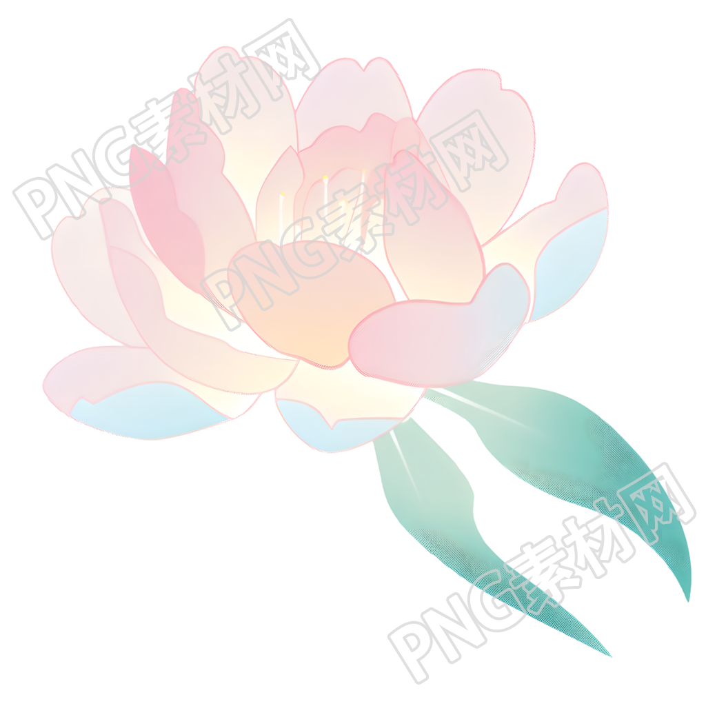 牡丹透明背景插画