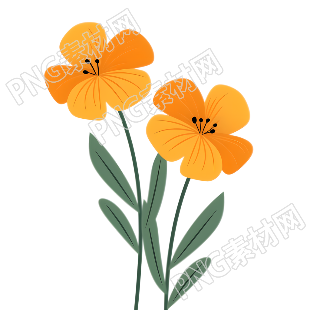 小花唯美插画
