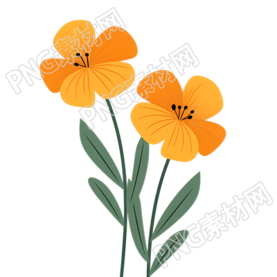 小花唯美插画