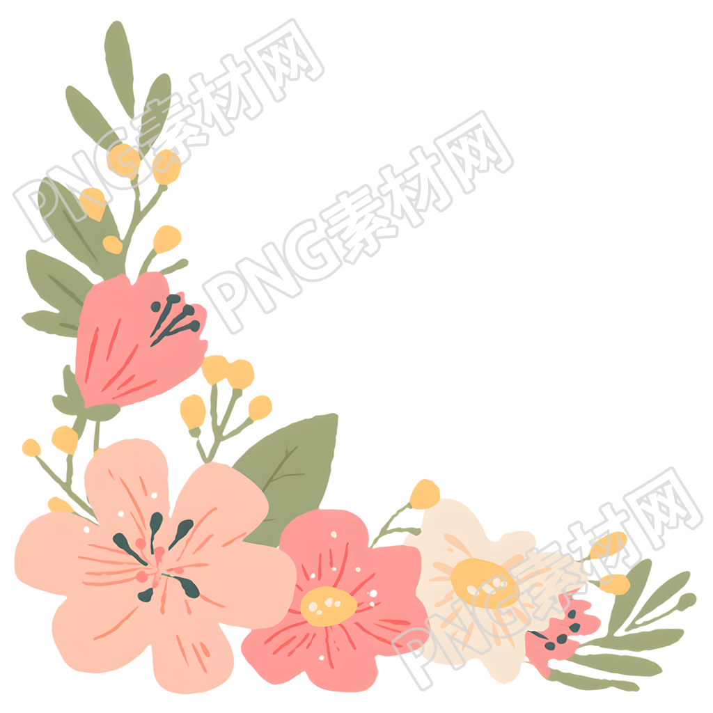 小花插画素材