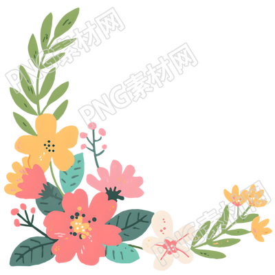 小花简约插画