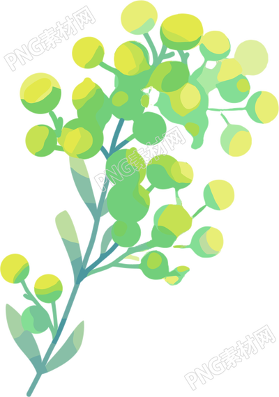 水彩植物创意插画
