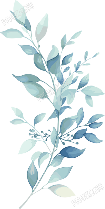 水彩植物高清图形素材
