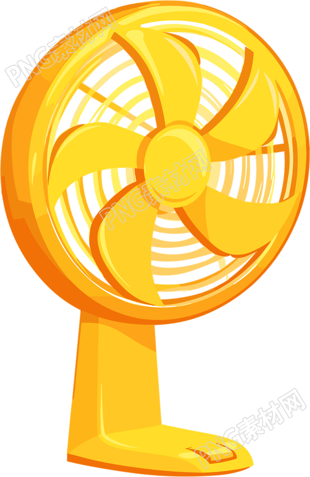 电风扇夏季防暑插画
