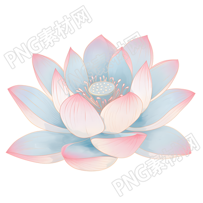荷花夏天简洁插图