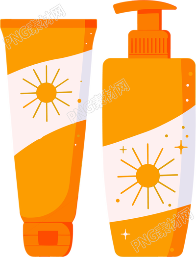防晒霜夏季防暑元素