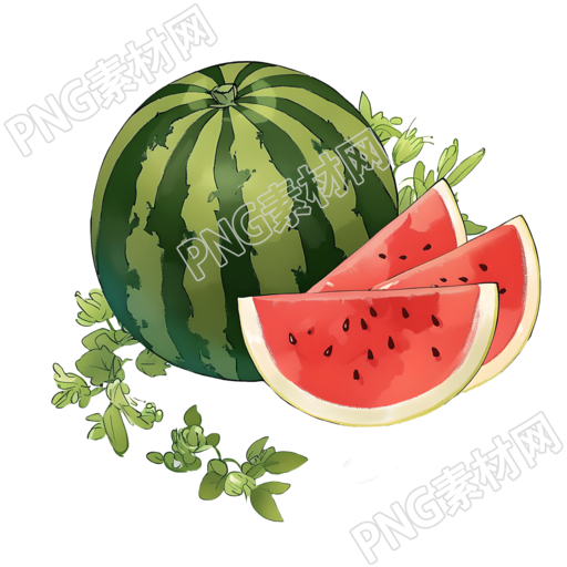 夏天西瓜PNG素材