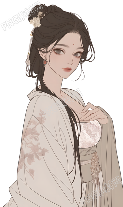 古装美女艺术插图