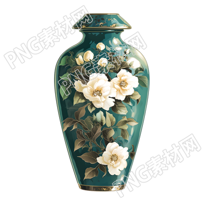 陶瓷花瓶透明背景素材