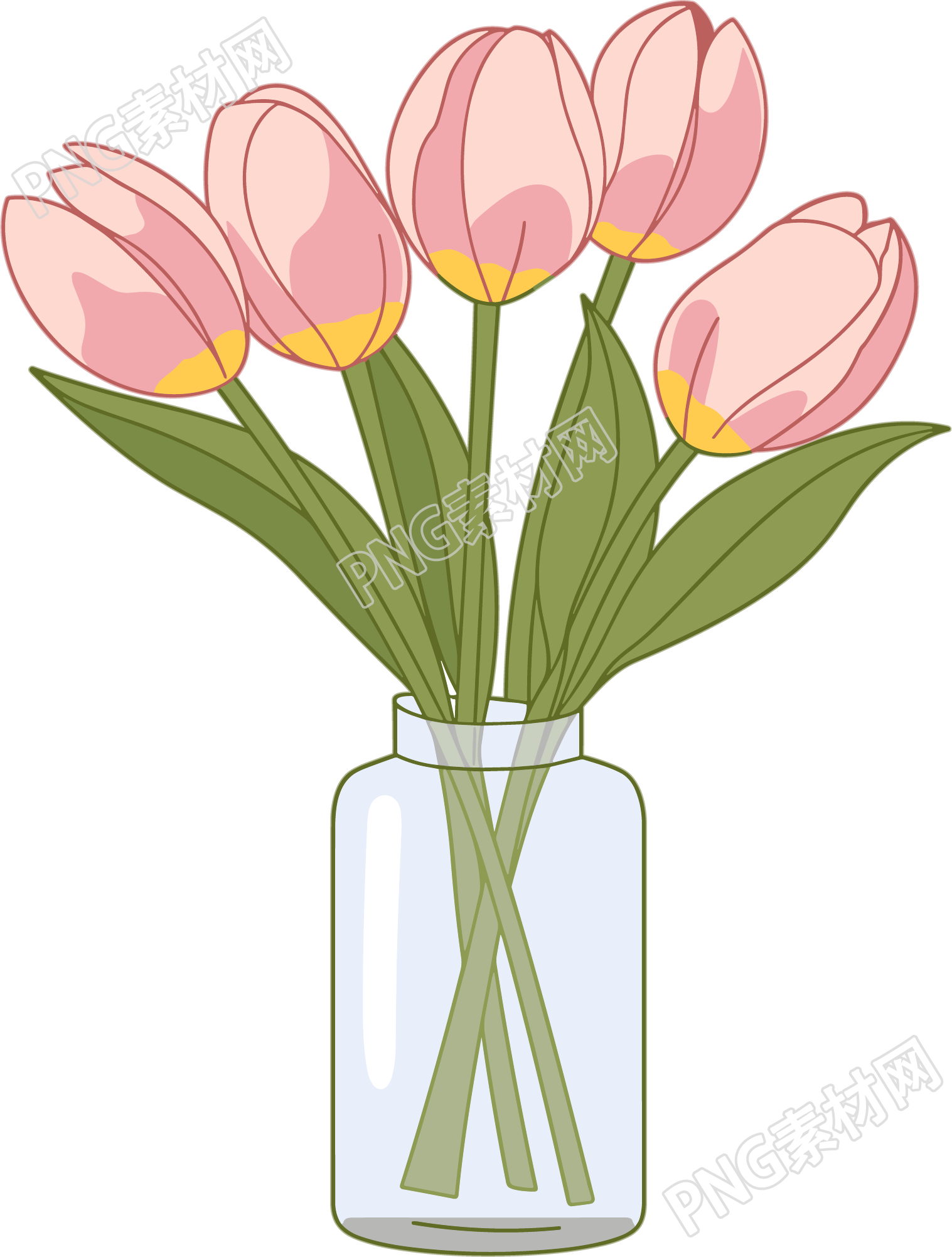 花瓶简笔画素材