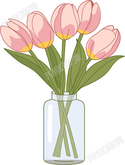 花瓶简笔画素材