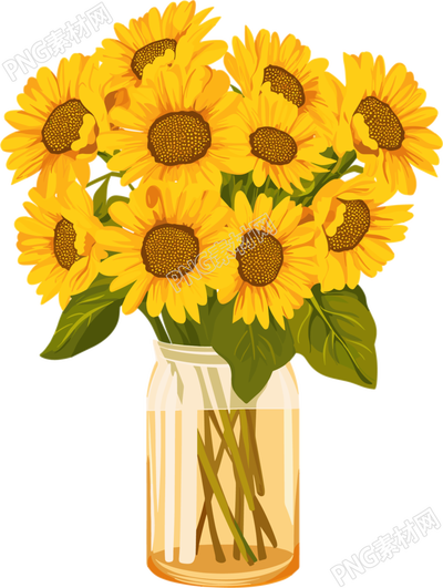 花瓶插画素材