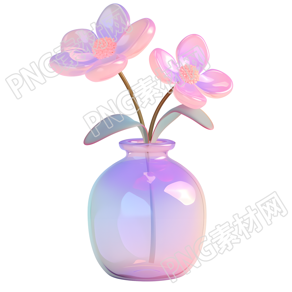 玻璃花瓶插画