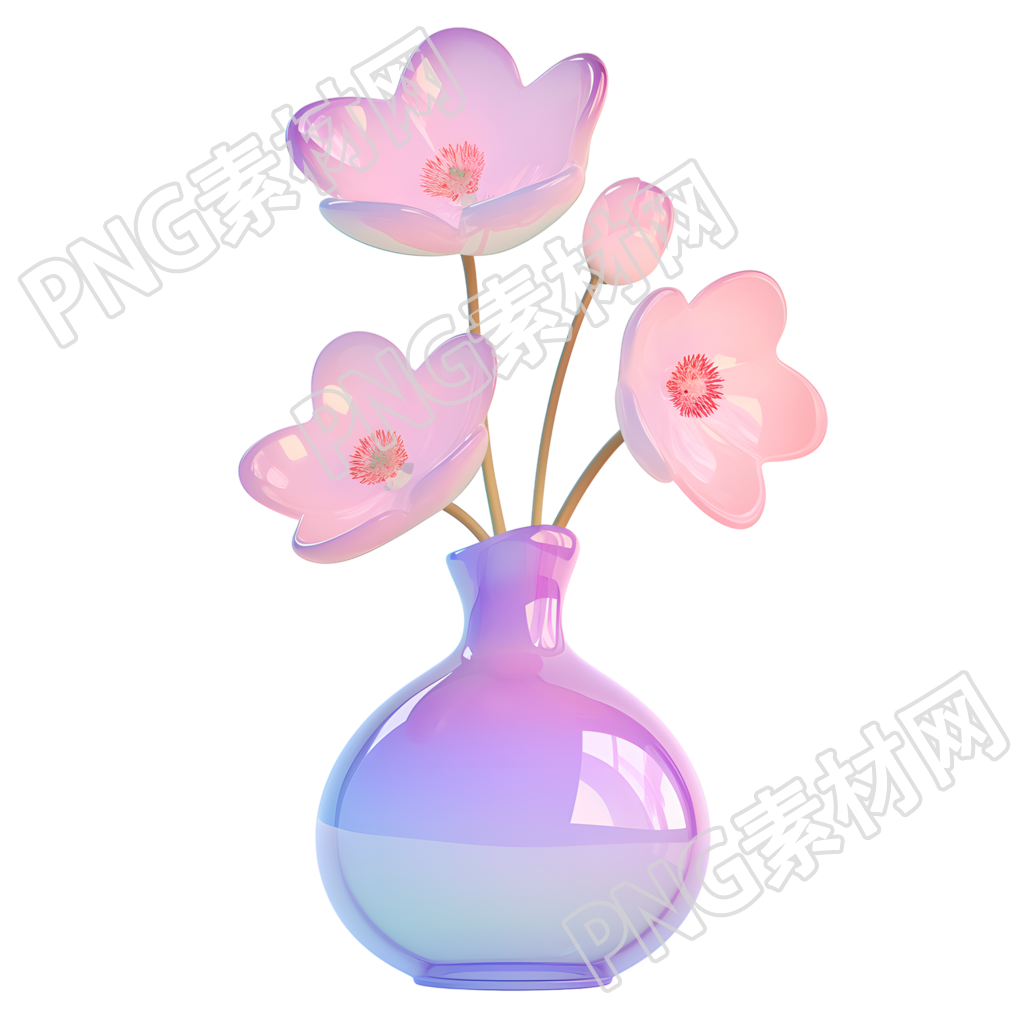 花瓶简约风格插画