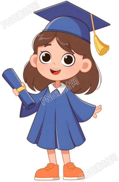 毕业生卡通插图