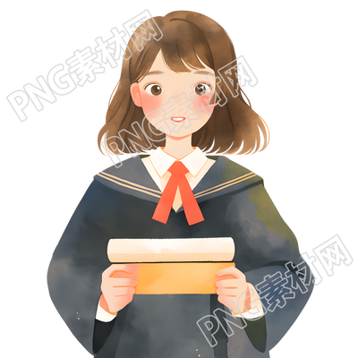毕业生插画素材