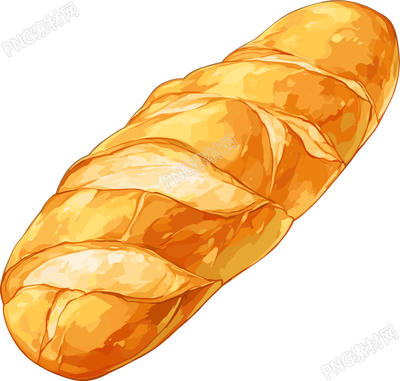 美味面包彩铅画素材