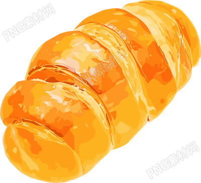 美味面包插画元素