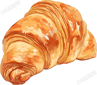 牛角包美味面包元素