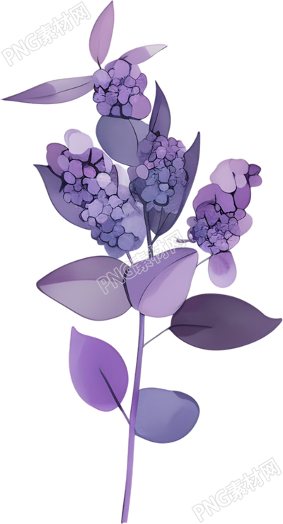 水彩植物PNG元素