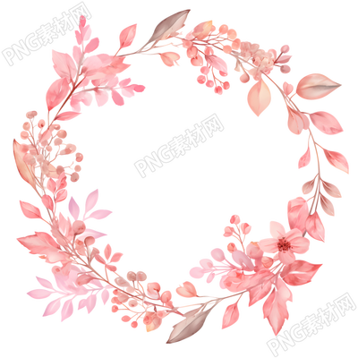 水彩花環(huán)極簡(jiǎn)主義元素