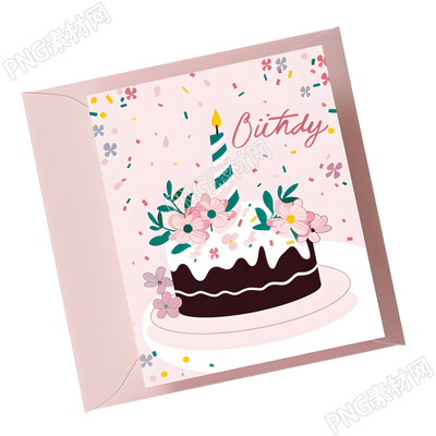 生日贺卡PNG插图