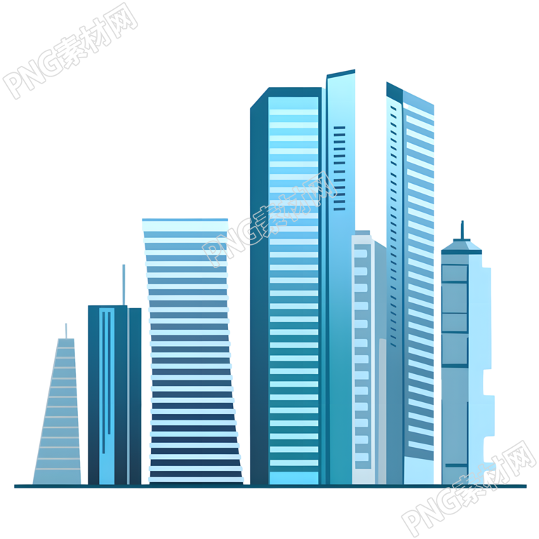 现代城市商业插画