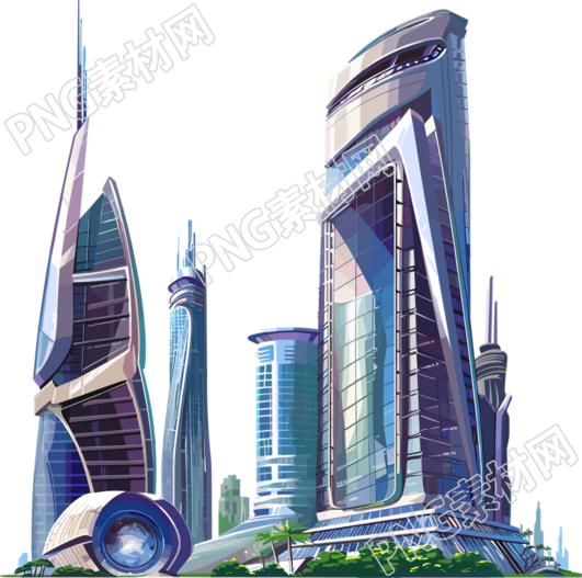 未来城市PNG图形素材