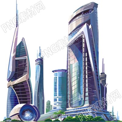 未来城市PNG图形素材