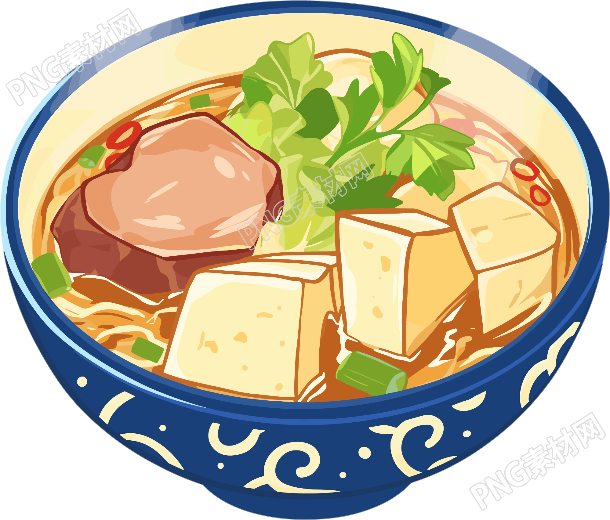 羊肉汤商用插画设计