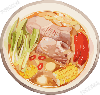 羊肉汤高清图形插画